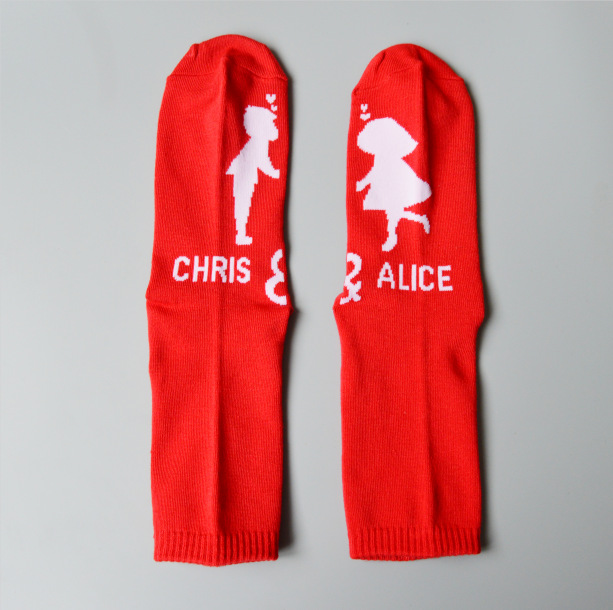 Alice Nick Lover Socks Men Women Crew Socks Cotton Socks AB Mismatched Novelty Socks